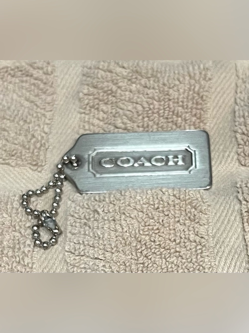 Coach Silver Logo Tag